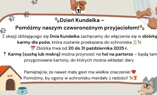 Podaj łapę! Szkolna zbiórka karmy z okazji Dnia Kundelka