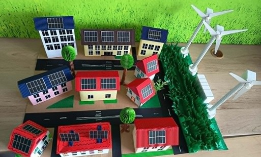 Makieta miasta z energią przyszłości