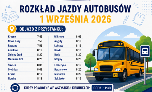 Organizacja dowożenia w dniu rozpoczęcia roku szkolnego