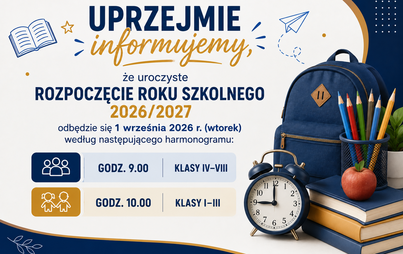 Uroczyste rozpoczęcie roku szkolnego 2026/2027