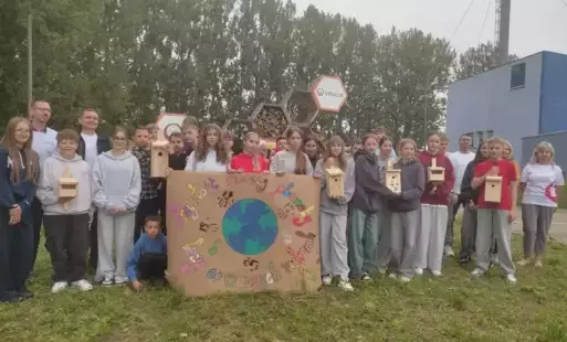 Zwiedzanie ciepłowni Veolia w Pasłęku przez uczniów klas 7